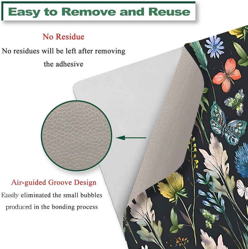 ARTSO Laptop Skin Sticker Cover Decal, 12 13 13.3 14 15 15.4 15.6 inch Laptop Notebook Vinyl Skin Sticker Cover Art Protector, Flower Leaf Butterfly - Image 4